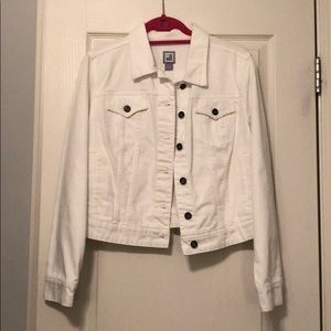 JCP White Jean Jacket